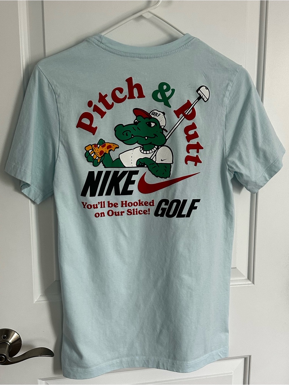 Nike Men's Light Blue 'Pitch & Putt' Golf T-Shirt